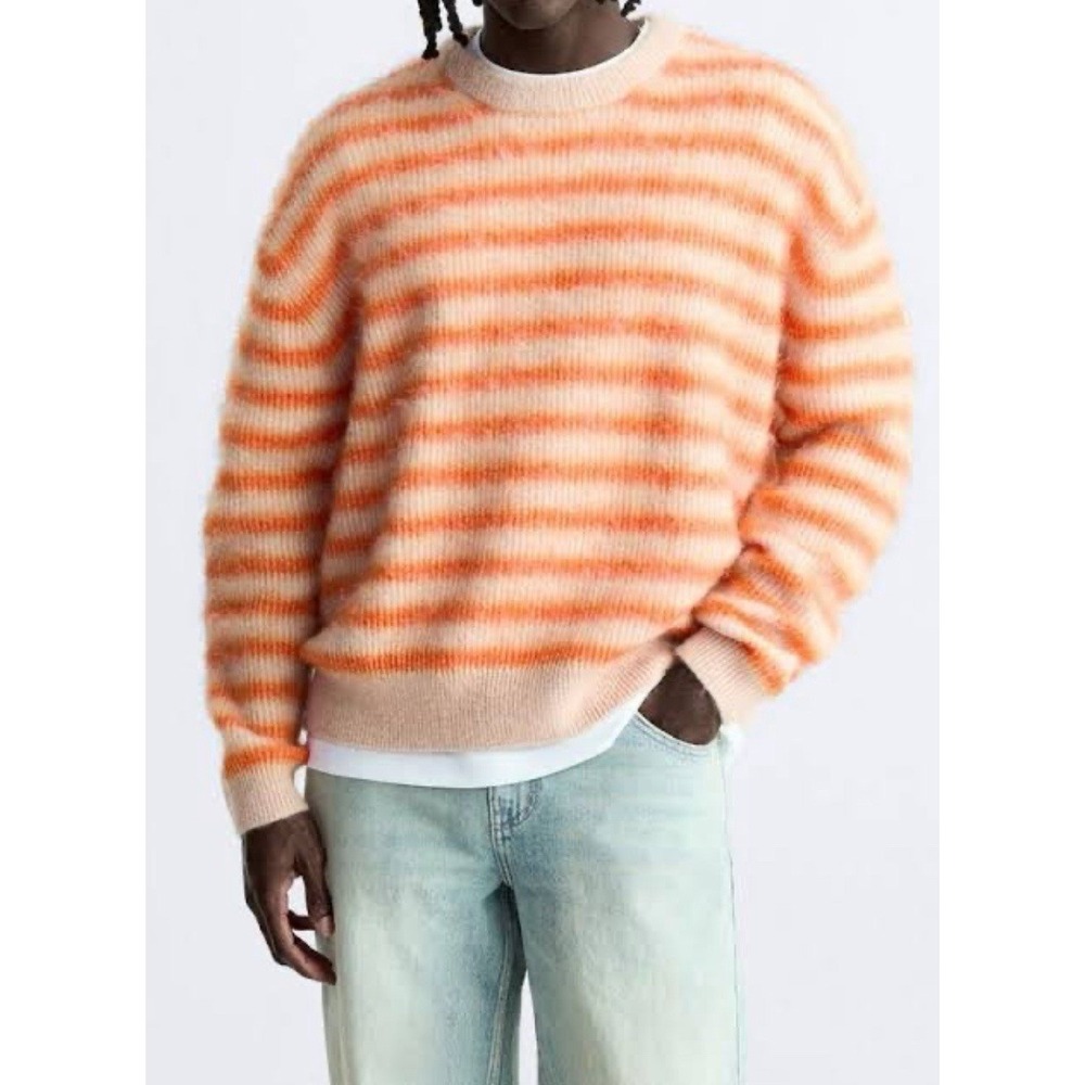 ZARA Men's L Mohair Alpaca Wool Blend Sweater Daniel Kim Reasonable Doubt Knit